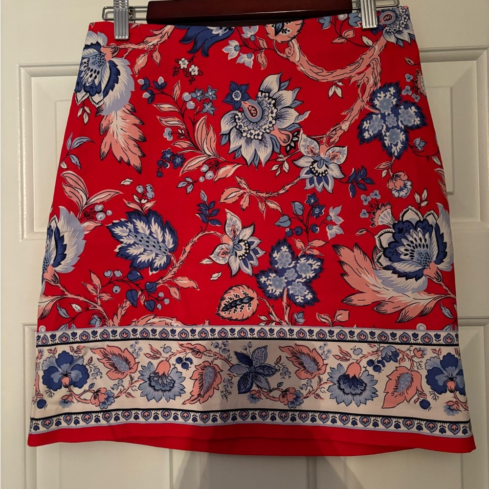 Talbot size 2 petite red garden skirt